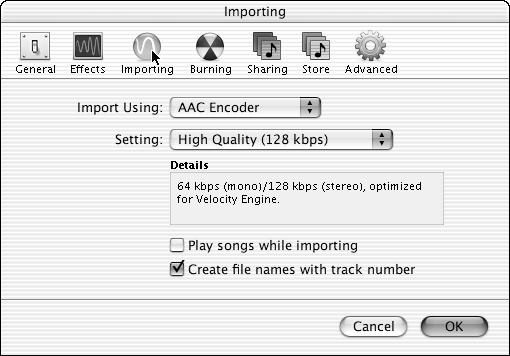 542133 Bk01Ch01.qxd 9/22/03 8:51 PM Page 22 22 Importing into itunes Ripping music from CDs Though importing music from an audio CD takes a lot less time than playing the CD, it still takes time.