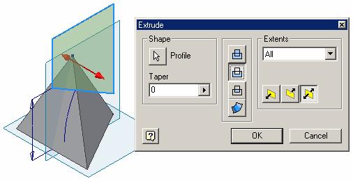Figure 4A-6D: Applying linear and angular dimensions and trimming off excessive line segments. Figure 4A-6E: The truncation cut.