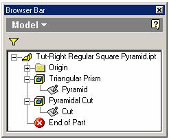 Inventor (5) Module 4A: 4A- 24 Section 6: Creating A Derived Part File For A Regular Square-Based Pyramid With An Axis Oblique In One Direction In this Section 7 and 7 of the Module, we will learn