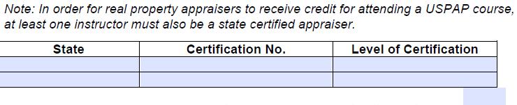 On the application in the State License boxes - Enter your state license information and under Level of Certification enter Residential or General, if applicable.