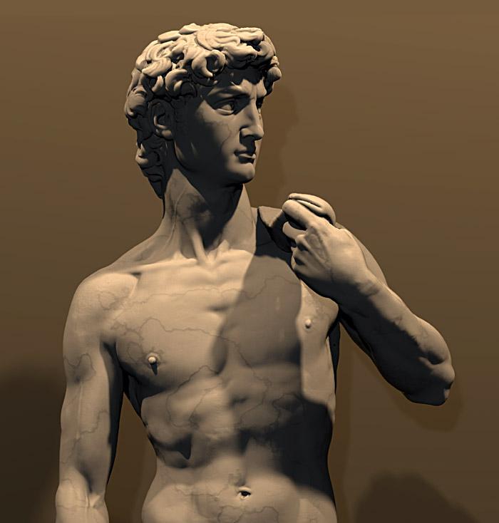 MASSIVE MODEL EXAMPLE The dataset generated by the Digital Michelangelo Project s scanning of Michelangelo s David statue is a current example of a massive model.