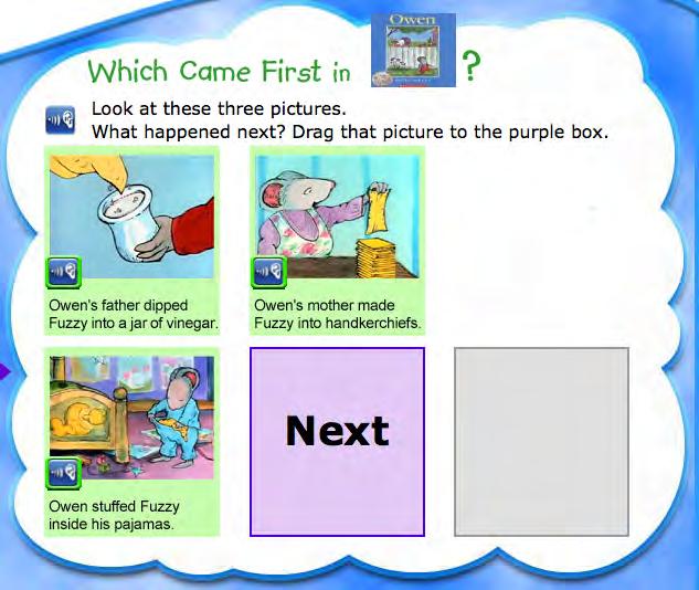 Which Came First? Which Came First? tests children s reading comprehension by asking them to recall the chronological order of the video storybook.