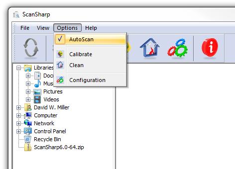 By default ScanSharp is set to auto-scan meaning that your selected scanning hardware will sense when an item is inserted into the scanner opening and beginning scanning automatically.