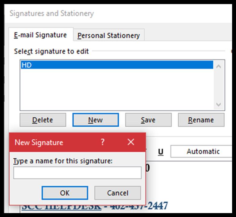 HOW TO ADD ICON TO OUTLOOK 2016 Step 3: Under Select signature
