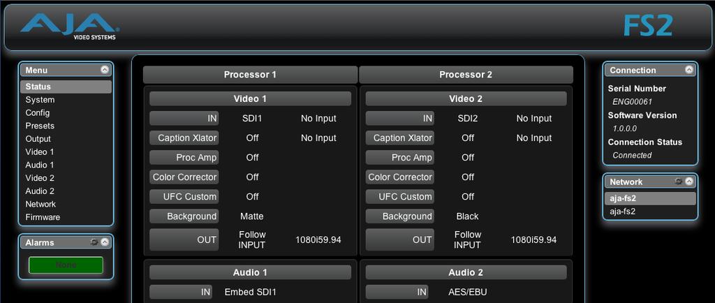4 PRESET Preset Memory Registers Store and Recall Presets Factory Preset (recall all defaults) SYSTEM Video and Audio Input and System Settings Video and Audio Input Format settings, including 3G