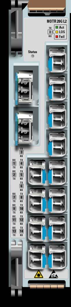 Transmission (2) Services video MOTR Client ports: 1x 10GE or GE, 3x FE or GE Video protocols: SD-SDI, HD-SDI, DCI (3G SDI), DVB-ASI 8 ports