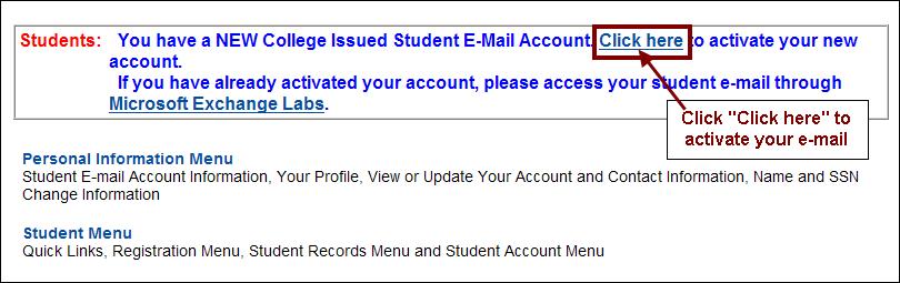 How to Activate Student E-Mail 1.