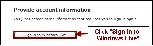 18. Click Sign in to Windows Live. 19. Enter your student e-mail address and new password you just created, then click Sign in. 20.