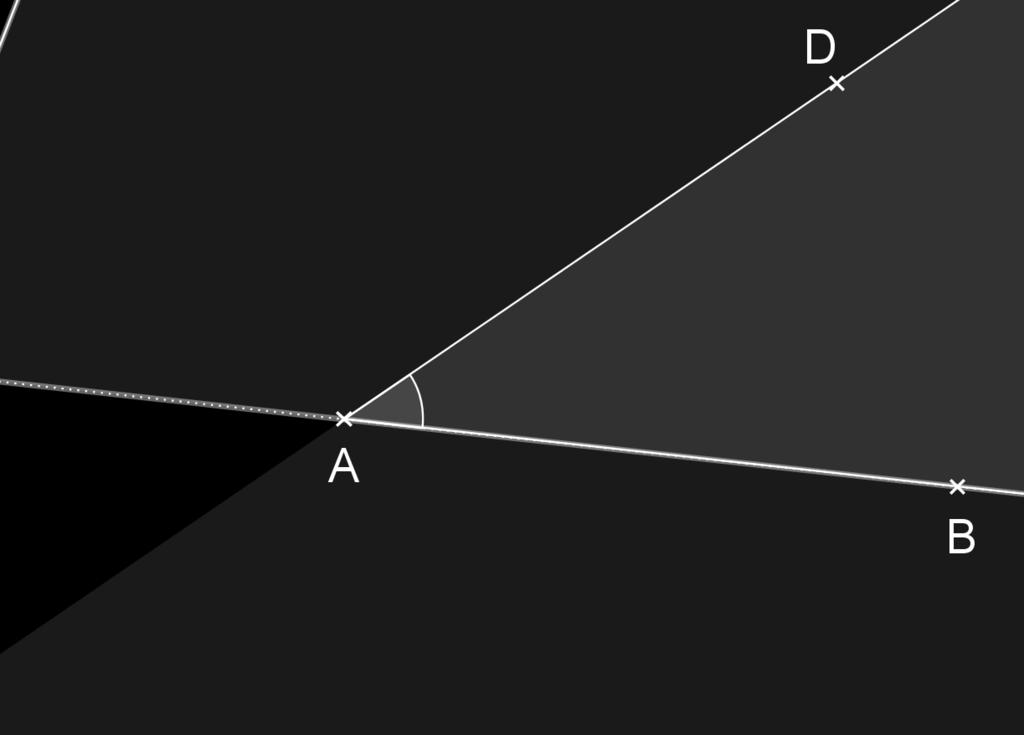 Figure 4: Interior and exterior of an angle Definition 7 (Interior and exterior domain of an angle).