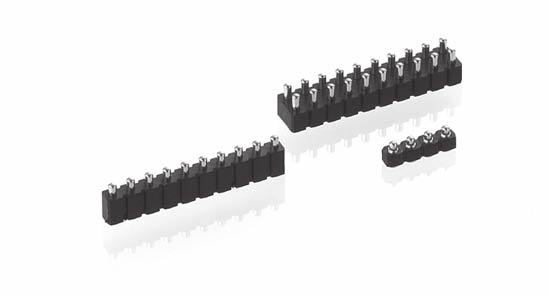 2.54 mm GRID / SINGLE ROW / DOUBLE ROW /SURFACE MOUNT Basic modular connectors with spring-loaded contacts (SLC), surface mount. Contacts with hollow piston design for low profile.