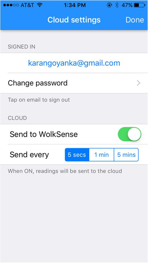 update Select which data sensor you want see Send data to