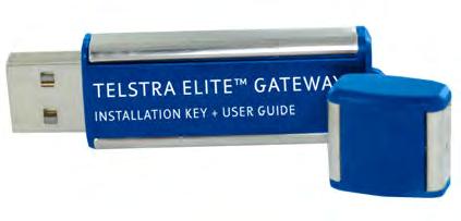 IMPORTANT Read this first: Before connecting any cables, please ensure that you have the Telstra Elite Gateway Installation Key + User Guide (pictured below).
