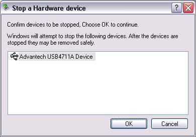 Button. 2: Stop a Hardware device dialog box Step4: Unplug your USB device from the USB port.