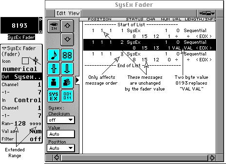 Chpter 4 Fders, Fders, Fders drds until the end when nother sttus byte nnounces the end of the messge. A SysEx Fder works from list of MIDI messges some or none of which my be SysEx messges.