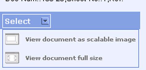 Click the 'Select' menu. [81] Job Status Select menu [81] Job Status Select menu 3. Select 'View document as scalable image' or 'View document full size'.
