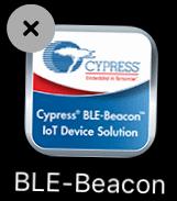 From the app drawer, long-press on the Cypress BLE-Beacon app. 2. Tap on the icon to uninstall the app. Select Delete when prompted for confirmation.