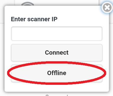 FAQ Wireless Scanning with Scan2Pad E Offline Mode If there is no scanner to connect to, you can use the offline mode to edit and export your scans.