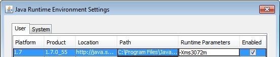 Įvedus norimą kiekį spaudžiama OK. 1 pav. Atminties kiekio nustatymas Iš diagramų matyti, kad lėčiausiai skaičiavimai atliekami Java kalba parašytoje programoje Windows aplinkoje.