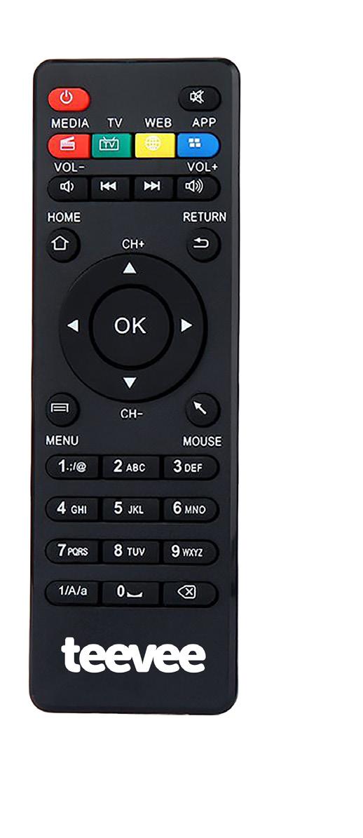 2 Your Remote Control Power: Press to standby Mute: Press to mute the volume VOL+/VOL-: Increase or decrease volume Home: Fast key to go back to the main screen Return: Press to go back to the