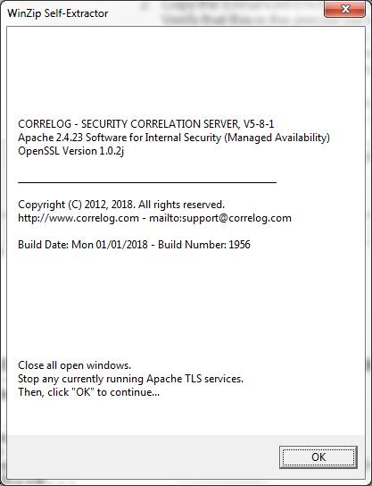 Enhanced Encryption Software Installation Procedure The procedure for installing the Enhanced Encryption Software package at an existing CorreLog Server site is provided below. 1.