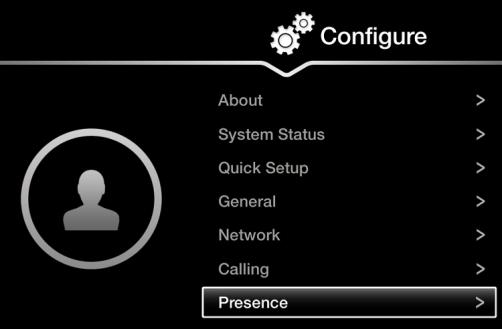 Figure 14: Presence Menu Figure 15: Presence Menu - Manually Change Status and View Subscribed Users How to Subscribe to Contacts Once the presence server is configured, you can subscribe to view the