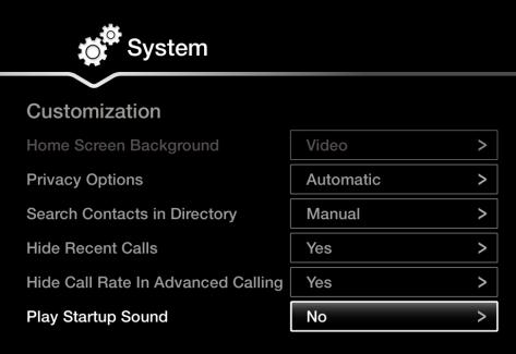 Figure 14: Recent Calls List Disabled on Web Startup Sound In this release an "Avaya" jingle sound is played at XT startup. It is possible to disable such jingle or to customize the sound to play.