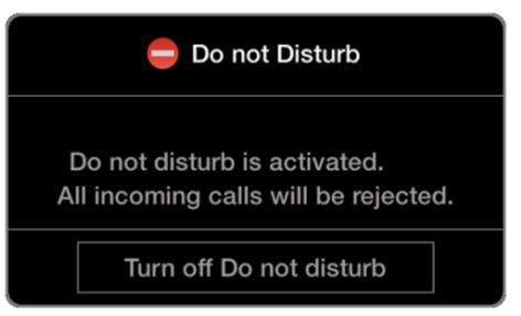 not Disturb Mode: Except Trusted For the trusted calls the "Automatic Answer" option will be applied.