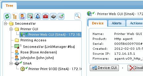 drag the agent to the domain Printer GUI.
