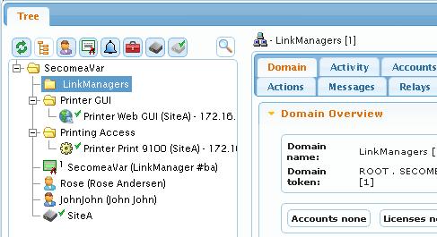 Create a domain to hold LinkManager accounts 6.