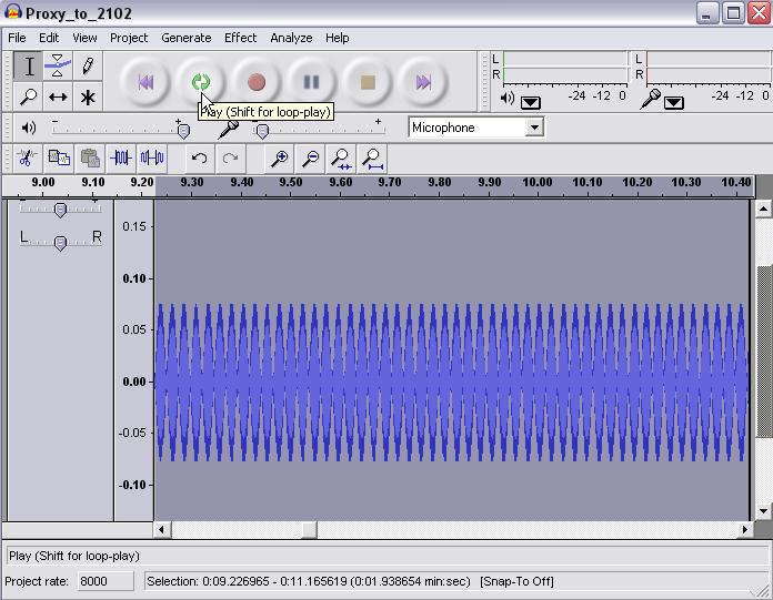 Plot Spectrum Utility 1. A North American ring back is displayed in this audio file.