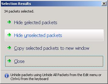 OmniPeek Quick Filters OmniPeek will highlight all packets related to your selection and then you can