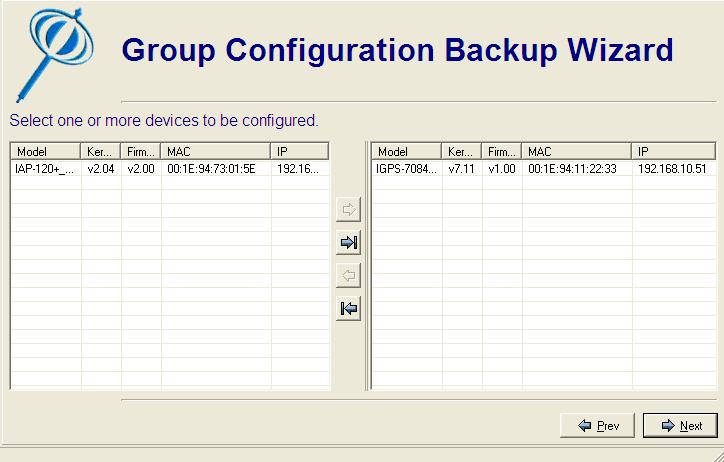 1.13.2 Group Configuration Backup This Group Configuration Backup allow