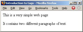 Paragraphs <p> u Defines a paragraph of text <html lang="en"> <head> <meta charset="utf-8"> <title>introduction to tags</title>