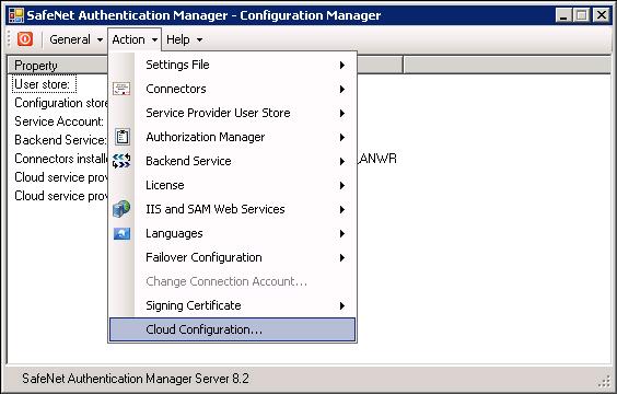 From the Windows Start menu, click SafeNet > SafeNet Authentication Manager > Configuration Manager.