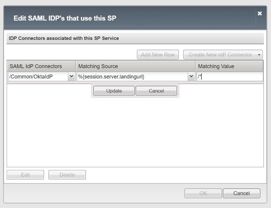 Figure 20: Completing connector setup 8. Click OK to complete SAML IdP and SP setup.