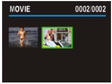 5. Use the Right/Left button to select the desired video or photo you want to view. 6. Press the OK/Menu button to view the selected video or photo. Movie Playback 1.
