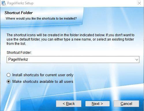 recommended STEP 4 Shortcut Folder - Leaving as default