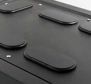 Solid Vented Cover Plate Each panel features multiple cable egress ports, which include dust covers for when not in use (not available on dual brush strip top panel) Solid One-piece,