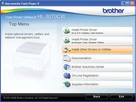 For Network Users BRAdmin Light utility (For Windows users) The BRAdmin Light is a utility for initial setup of Brother network connected devices.