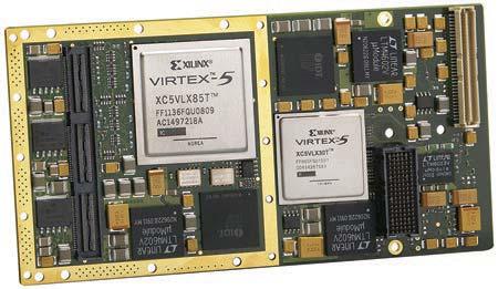 XMC-VLX User-Configurable Virtex-5 FPGA Modules with Plug-In I/O Front Panel Mezzanine Bus AXM I/O Module DDR2 SDRAM 32M x 16 DDR2 SDRAM 32M x 16 97 I/O 1.0V Power Supply 1.