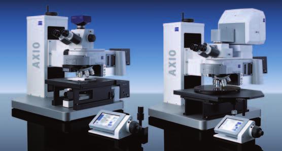 At a glance The outstanding features of Axio Imager Vario: Stable column design Impressive sample space with vertical extension up to 254 mm and sample travel range up to 300 mm Nosepiece focus with