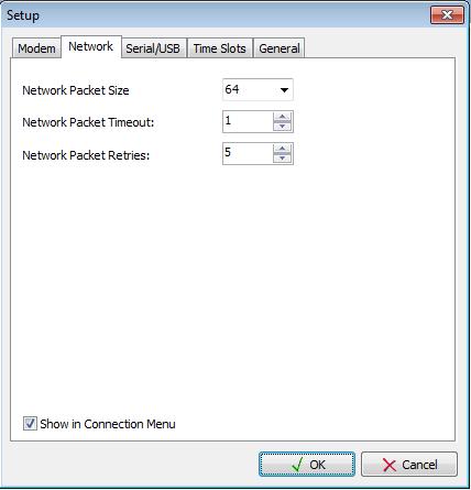 Network Setup Under the Network tab you have the above options available to edit under normal circumstances you should not need to edit these settings;