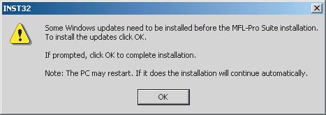 If this screen appears, click OK and restart your computer. Network 7 Turn on your computer. You must be logged on with Administrator rights.