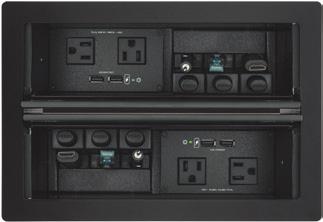 Cable Cubby 1400 Black-with US AC Power Module 60-1397-02 Black-AC Power Module Not Included 70-1037-02 Brushed Aluminum-AC Power Module Not Included 70-1037-08 Installation Routing Template Routing