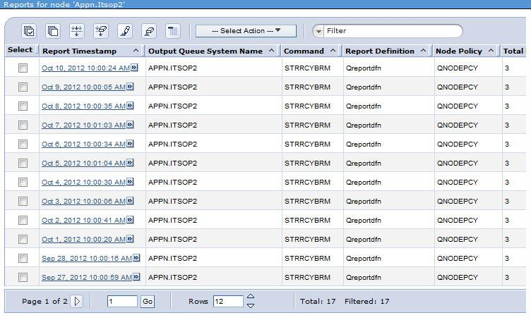 Figure 26 Selecting a time frame You can also select a report to download as a PDF file.