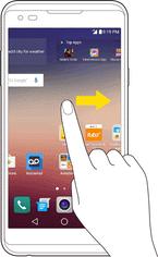 Swipe or Slide To swipe or slide means to quickly drag your finger vertically or