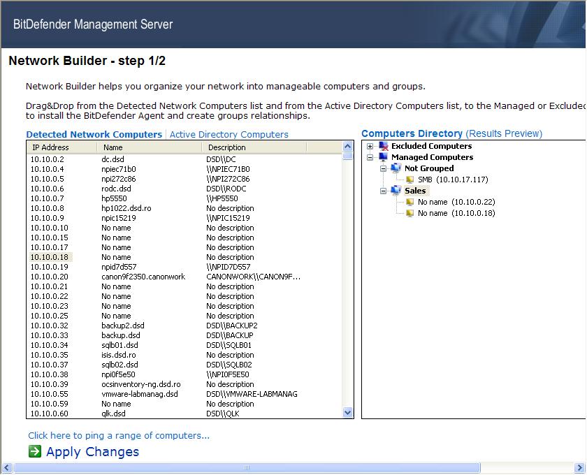To display the Network Builder pane, click Tools in the management console and then Network Builder on the menu.