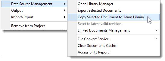 DATA MANAGEMENT IN ATLAS.TI 12 Figure 6: Moving documents between libraries If you use a project specific library, you can also copy documents to a different library, but not via this menu option.