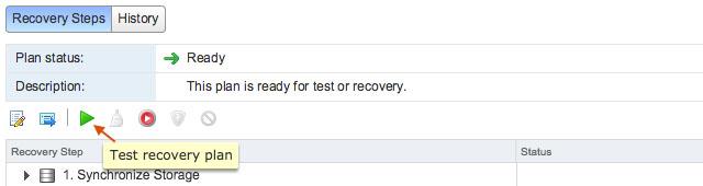 Figure 19. Test Recovery Plan When testing a recovery plan, there is an option to replicate recent changes, which is enabled by default.
