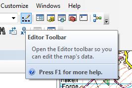 Click on the Editor Toolbar button: The Editor toolbar should appear,